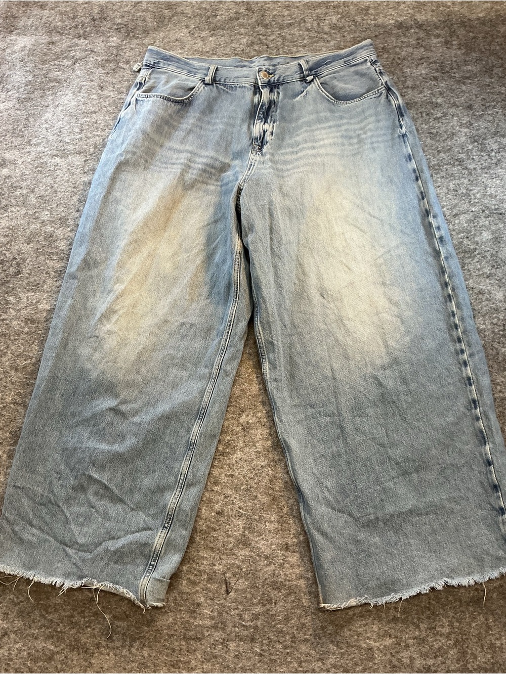 ZARA | extreme Wide Leg Baggy Light Wash Women's Jeans - Blue Size 14